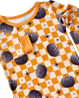 Bamboo Two Piece Set | Checkered Pumpkin - HoneyBug 