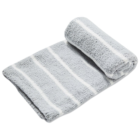 Chenille Blanket - Grey / Ivory - HoneyBug 