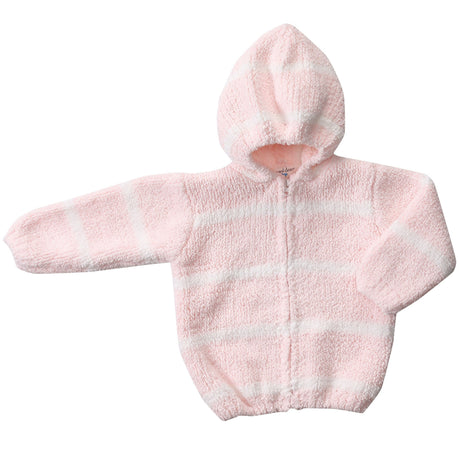 Chenille Hoodie - Pretty Pink / Ivory - HoneyBug 