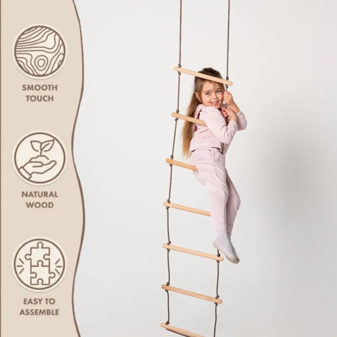 Climbing Rope Ladder for Kids (3-9 y.o.) - HoneyBug 