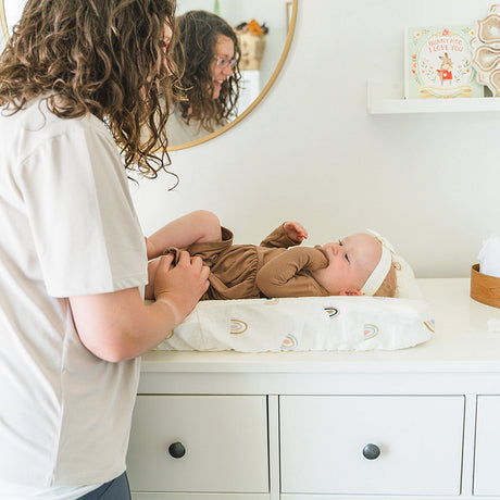 Organic Changing Pad Cover - Rainbow - HoneyBug 