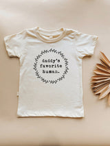 Daddy’s Favorite Human Organic Cotton Kids T-Shirt Short Sleeve - HoneyBug 