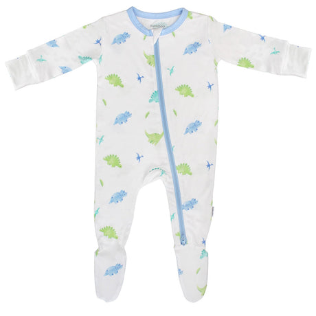 Dinosaur Zippered Footie - HoneyBug 