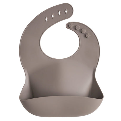 Silicone Baby Bib - Dove Gray - HoneyBug 