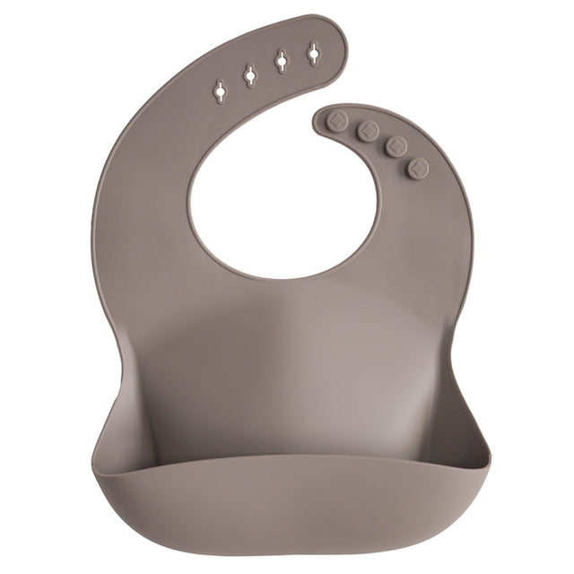 Silicone Baby Bib - Dove Gray - HoneyBug 