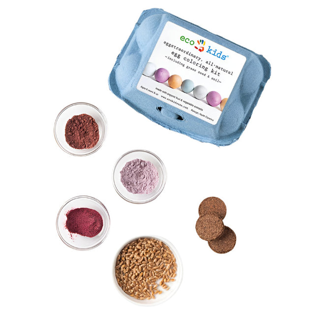 Natural Easter Egg Coloring & Grass Growing Kit - HoneyBug 