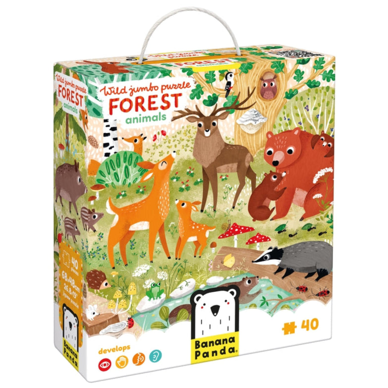 Wild Jumbo Floor Puzzle - Forest Animals - HoneyBug 