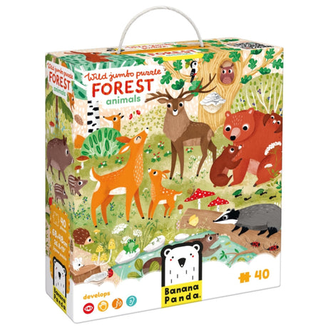 Wild Jumbo Floor Puzzle - Forest Animals - HoneyBug 