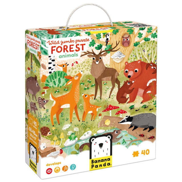 Wild Jumbo Floor Puzzle - Forest Animals - HoneyBug 