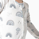 Grey Rainbows Bamboo Convertible Footie - HoneyBug 