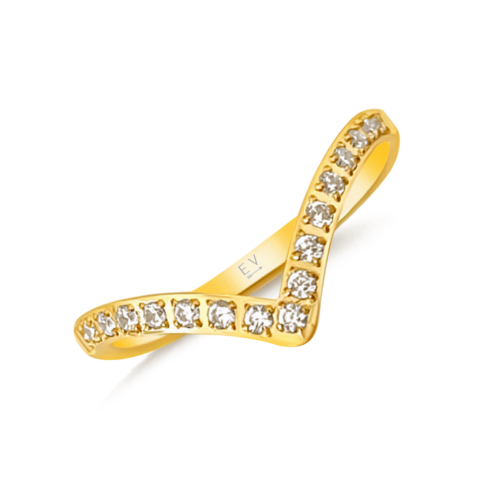 Hadley Dainty Wishbone Ring - HoneyBug 
