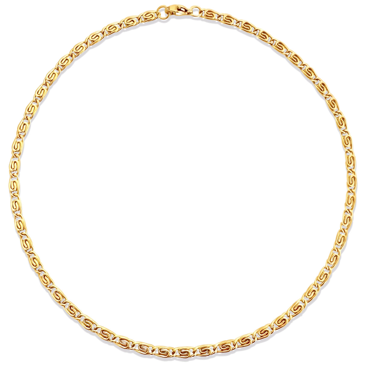 Ornella Snail Chain Choker Necklace - HoneyBug 