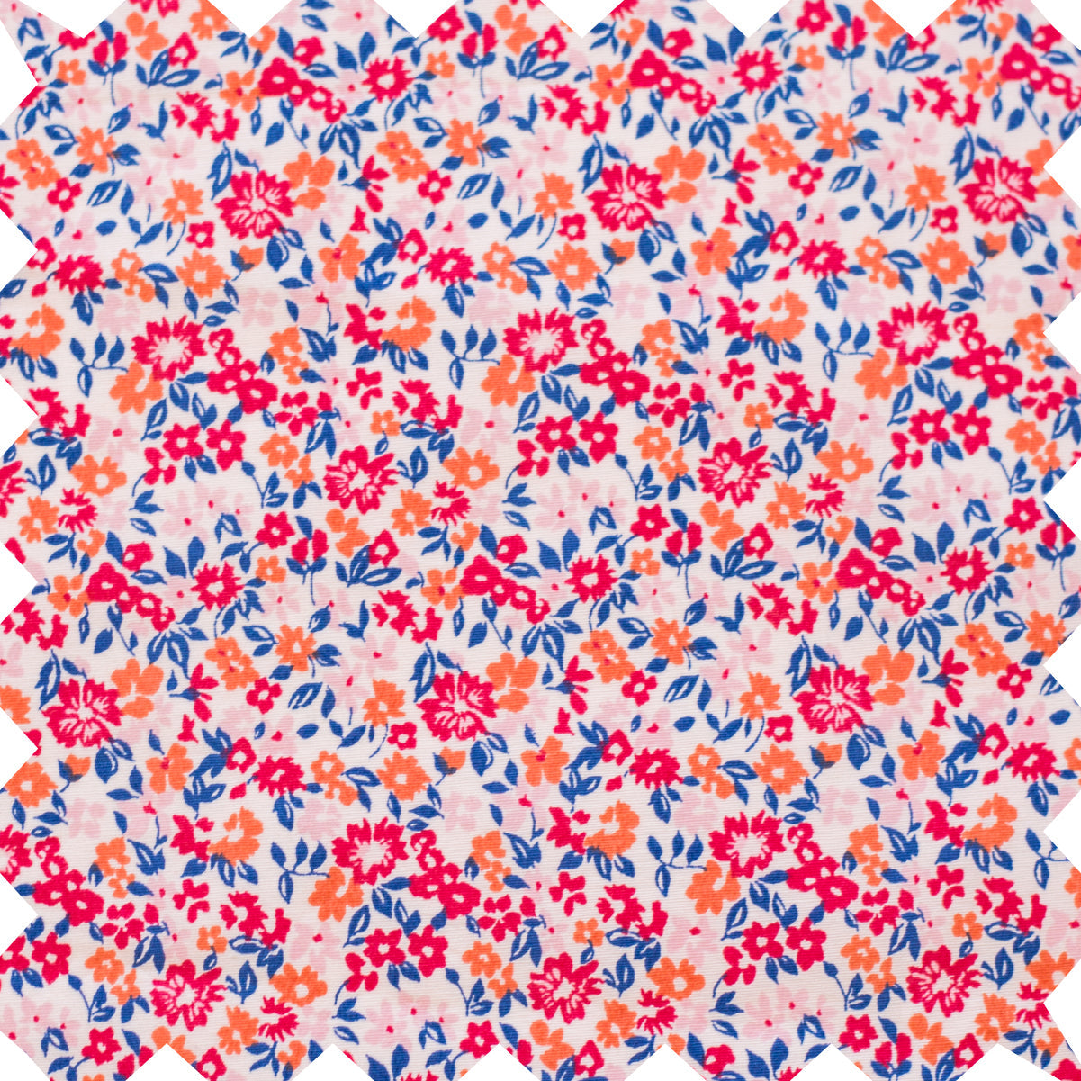 Baby Romper with Smocked Neck | Red and Blue Floral - HoneyBug 