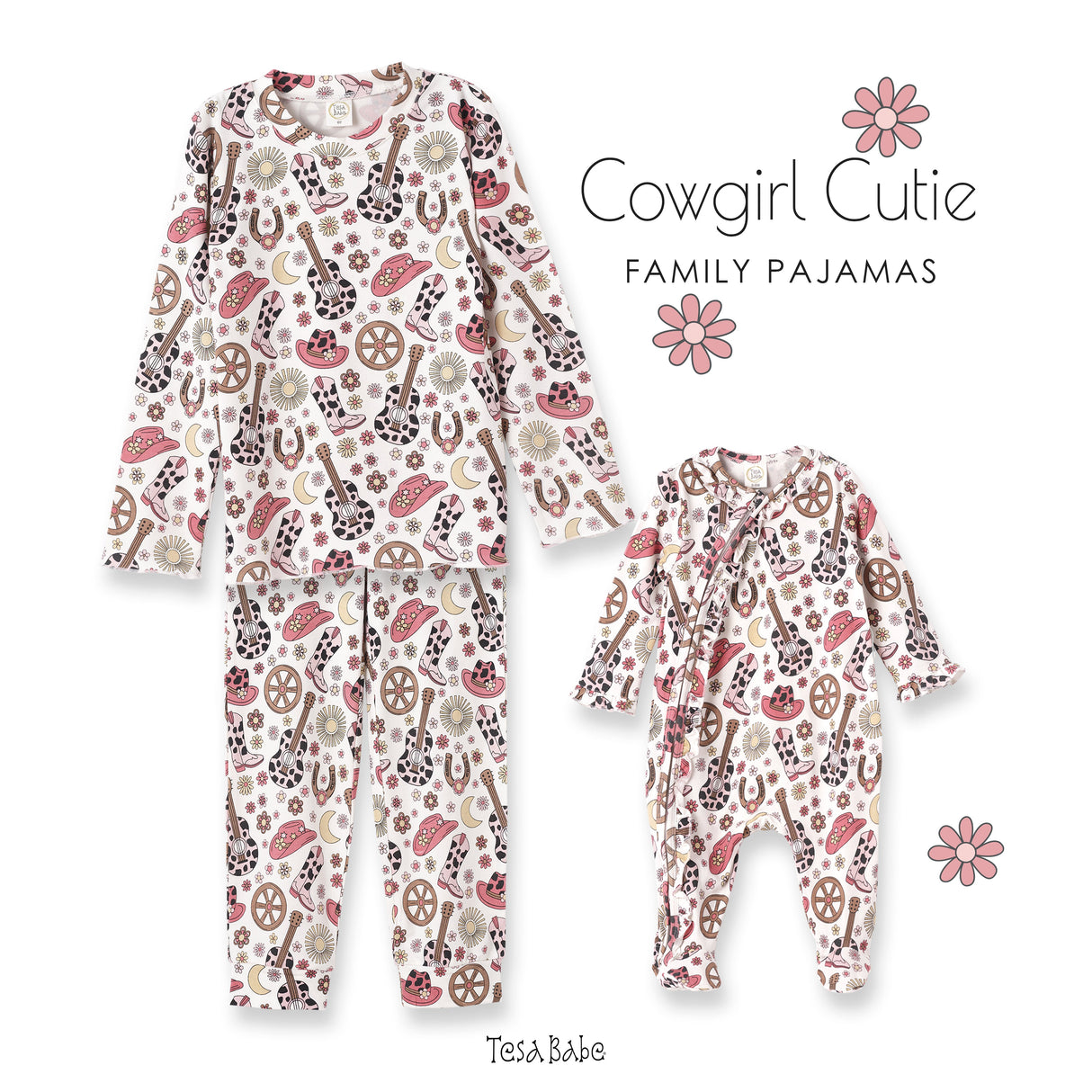 Cowgirl Cutie Girl's Bamboo Pajama Set - HoneyBug 