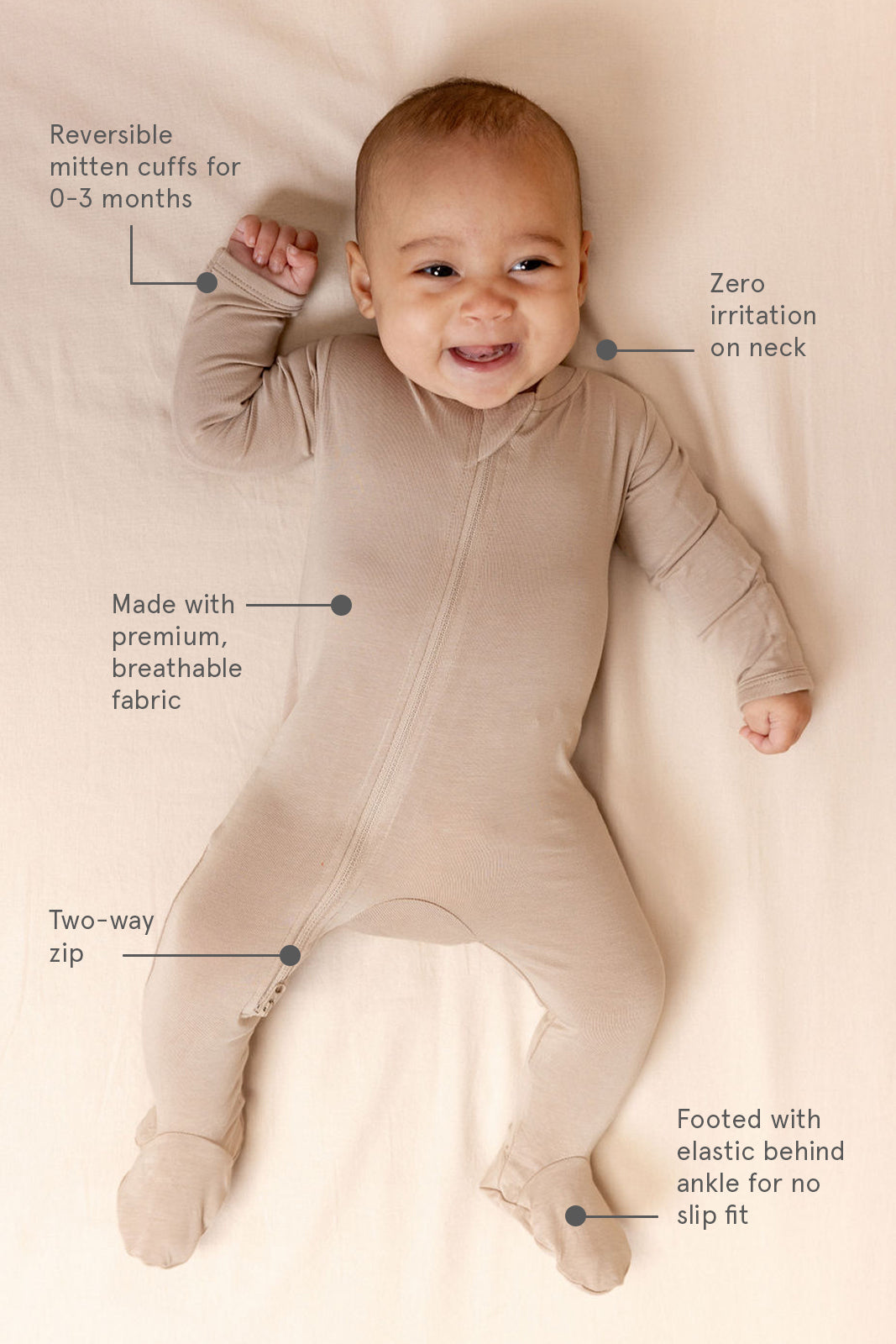 Desert Lark - CloudBlend™ Footed Pajamas - HoneyBug 