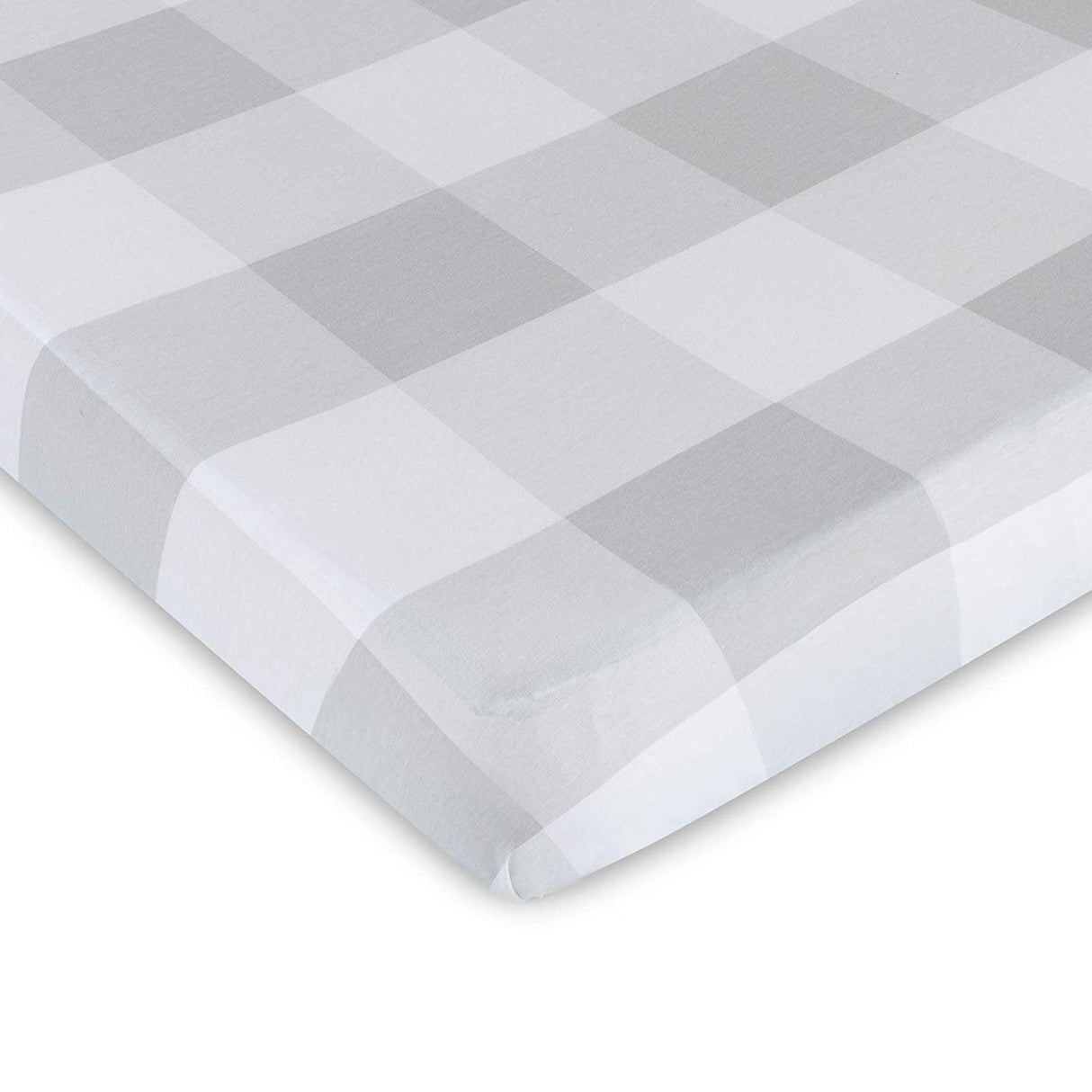 Crib Sheet - Grey Gingham - HoneyBug 