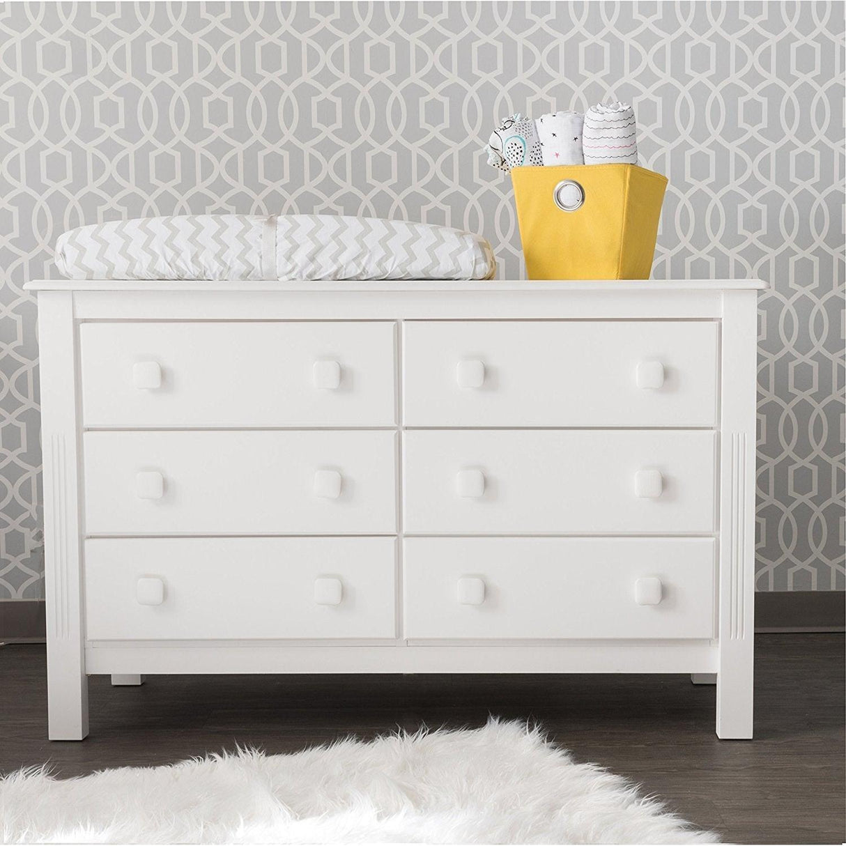 Waterproof Changing Pad Cover | Cradle Sheet Set - Grey Chevron & Polka Dot - HoneyBug 