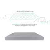 Quilted Waterproof Bassinet Sheet with Heat Protection - Grey - HoneyBug 