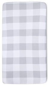 Crib Sheet - Grey Gingham - HoneyBug 