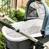 Quilted Waterproof Bassinet Sheet with Heat Protection - Grey - HoneyBug 
