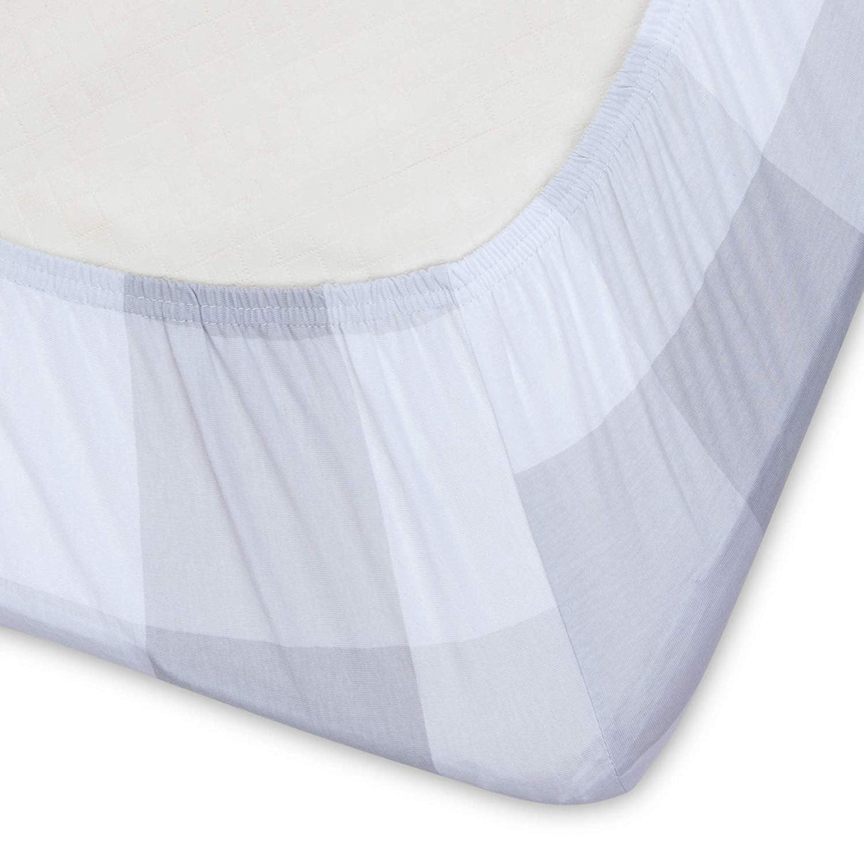 Crib Sheet - Grey Gingham - HoneyBug 
