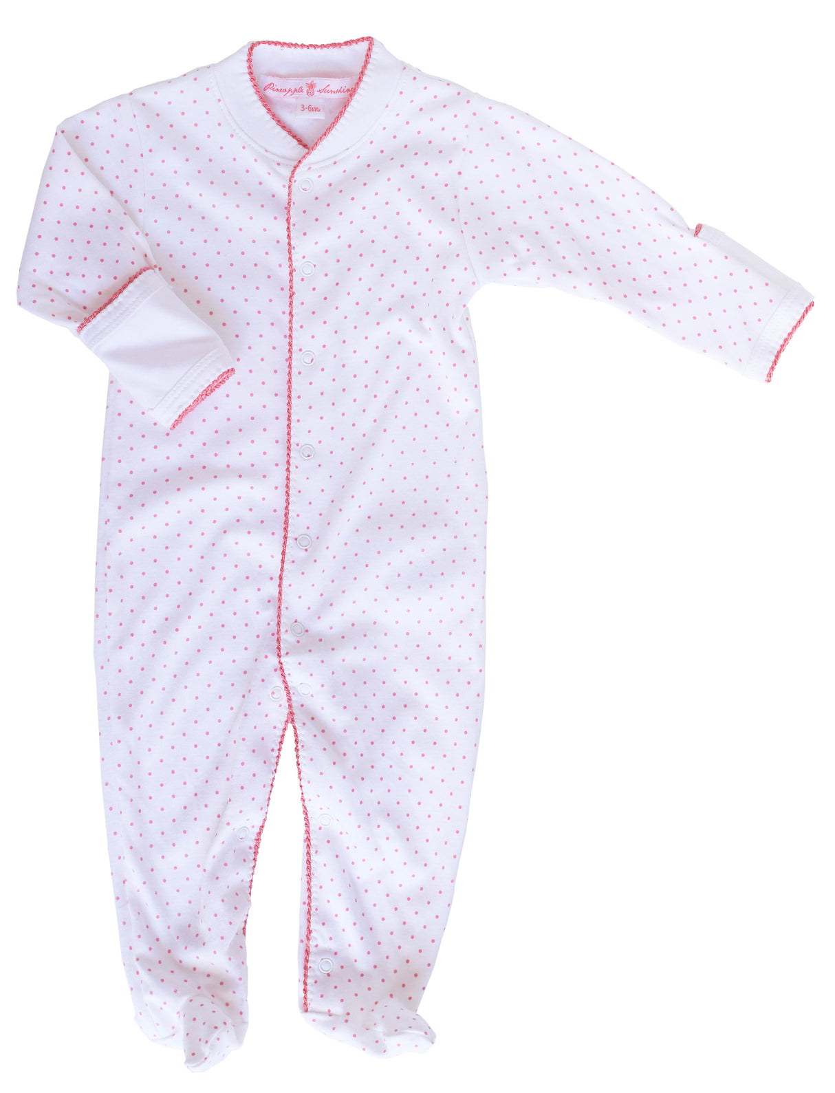 Ava Polka Dot Footie - HoneyBug 