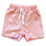 Pink Gingham Shorts - HoneyBug 