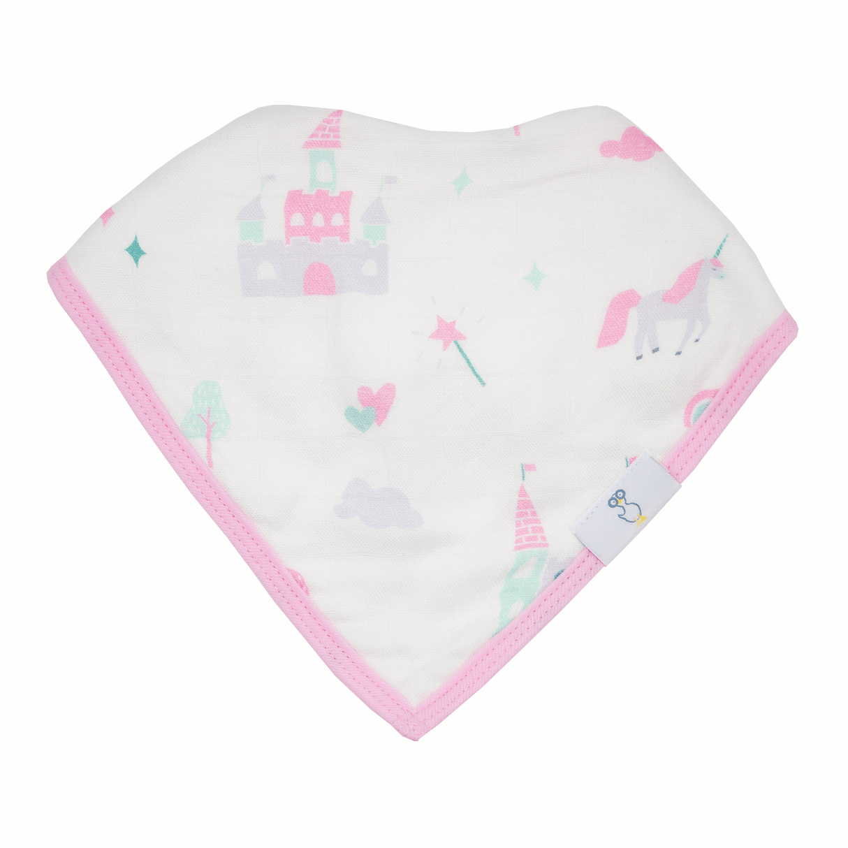 Clouds and Castles 2 Pack Muslin & Terry Cloth Bib Set - HoneyBug 