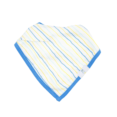 Stripes and Rain Drops 2 Pack Muslin & Terry Cloth Bib Set - HoneyBug 
