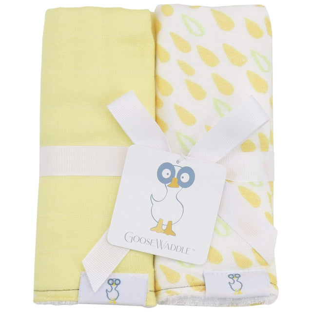 Carrots and Shapes Orange 2 PK Muslin & Terry Cloth Burp Cloth - HoneyBug 