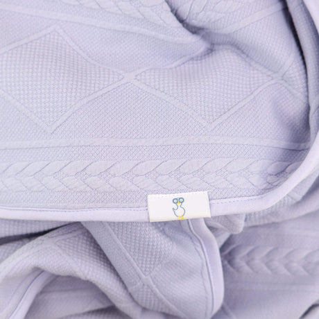 Lavender Knit Blanket - HoneyBug 