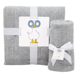 Mommy & Me Knit Blanket Set - Gray - HoneyBug 