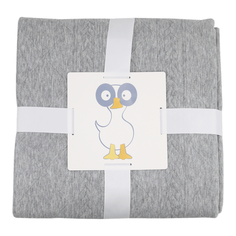 Mommy & Me Knit Blanket Set - Gray - HoneyBug 