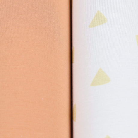 Tan Triangle and Terra Cotta 2 PK Swaddle Blanket - HoneyBug 