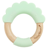 Mint Lion Circle Lion Head Teether Silicone + Wood Teether - HoneyBug 