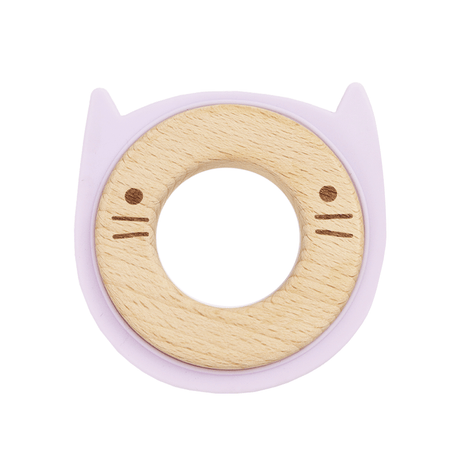 Lavender Animal Teether Wooden + Silicone - HoneyBug 