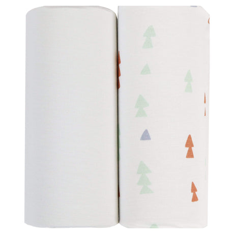Triangles and Gray 2 PK Swaddle Blanket - HoneyBug 