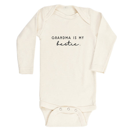 Grandma is My Bestie Organic Baby Bodysuit Long Sleeve - HoneyBug 