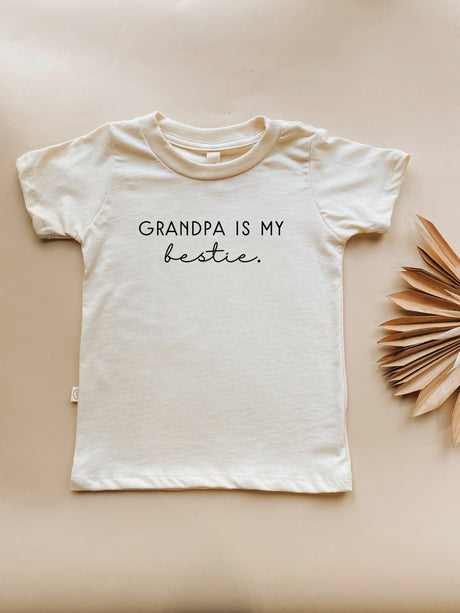 Grandpa is My Bestie Organic Cotton Kids Graphic Tee - HoneyBug 