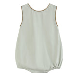 Green Dog Applique Bubble Romper