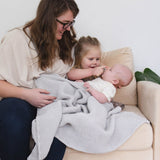Grey Waffle Baby Blanket