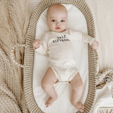 Half Birthday Organic Cotton Baby Bodysuit Long Sleeve - HoneyBug 