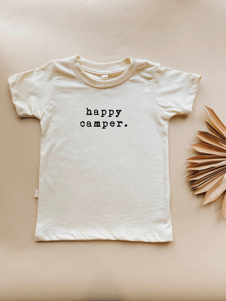 Happy Camper Organic Cotton Short Sleeve Toddler T-Shirt - HoneyBug 