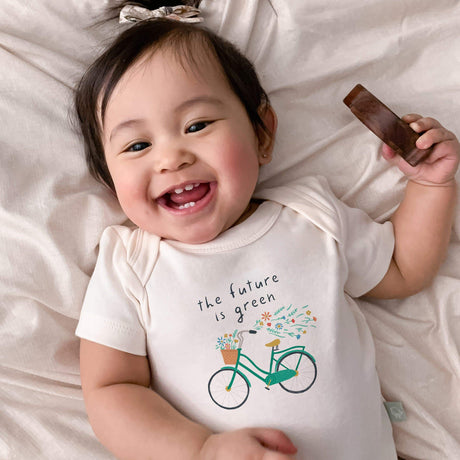 graphic bodysuit | future is green - HoneyBug 
