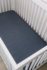 Charcoal Bamboo Stretch Crib Sheet - HoneyBug 