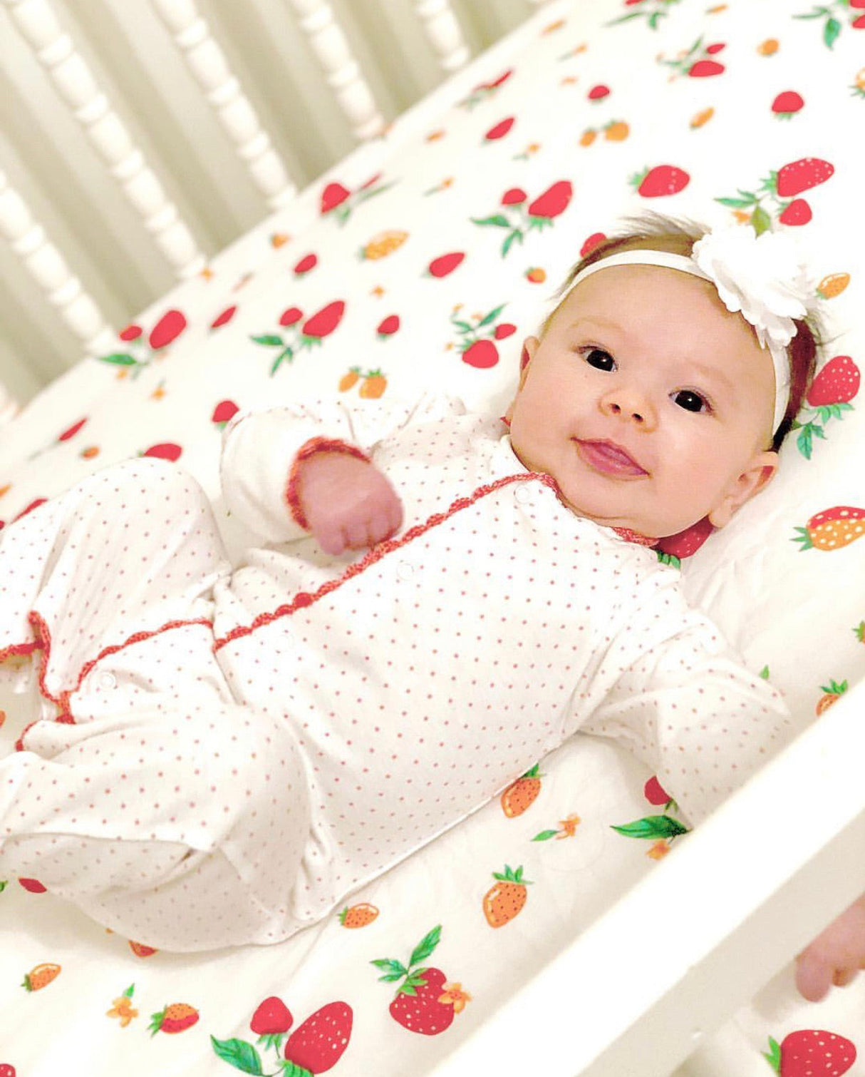 Ava Polka Dot Footie - HoneyBug 