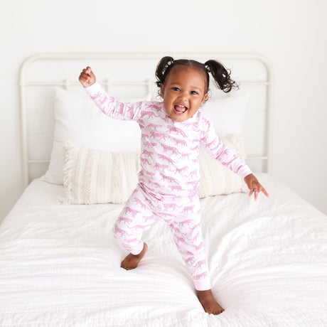 Pink Cheetah Pajama Set - HoneyBug 