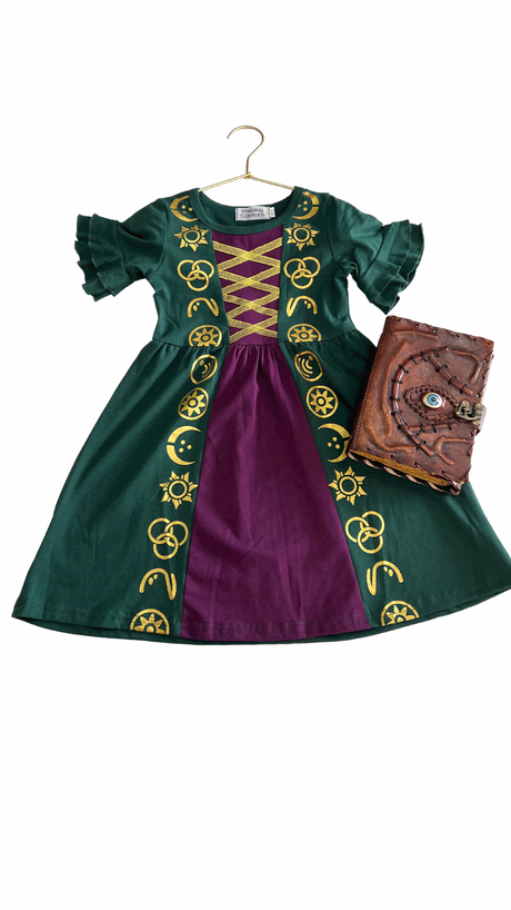 Spell Book Witch Dress - HoneyBug 