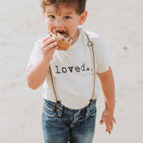 Loved. Organic Cotton Kids Tshirt Short Sleeve - HoneyBug 