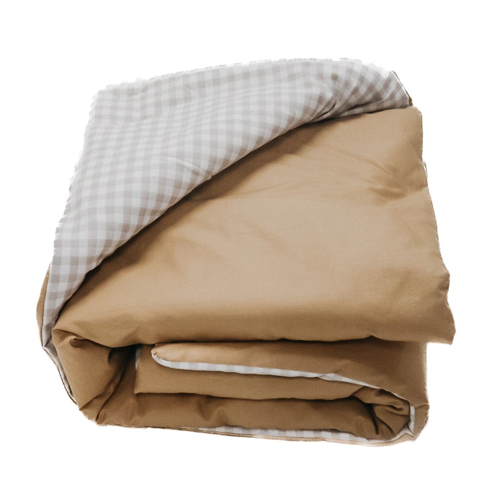 Chestnut Gingham Quilted Blanket